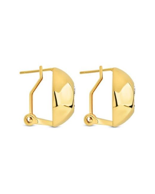 Sterling Forever Metallic Zora Cubic Zirconia Dome Stud Earrings