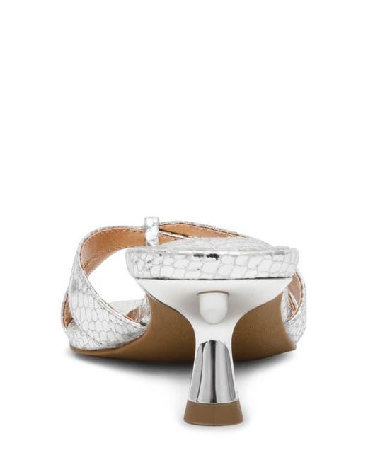 Dolce Vita White Davino Kitten Heel Sandal