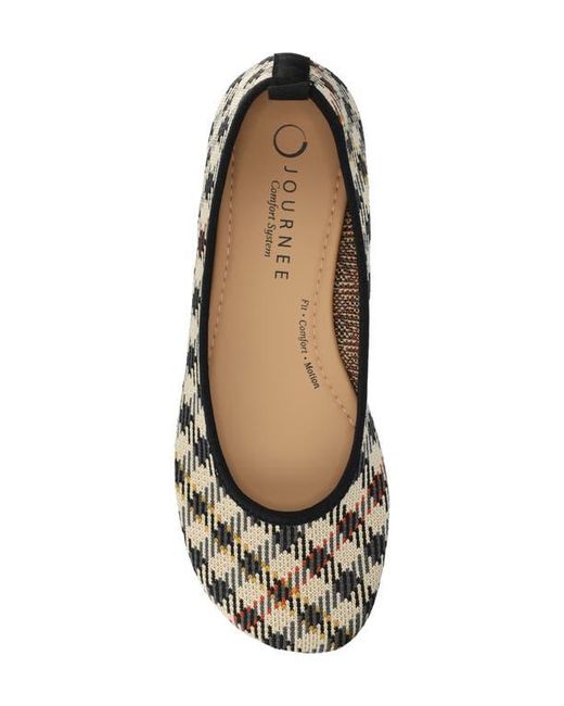 Journee Collection Black Aria Knit Flat