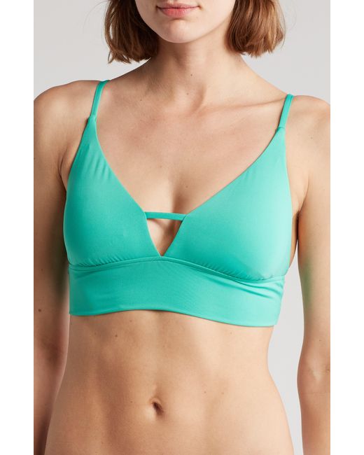 Billabong Green Strappy Longline Bikini Top