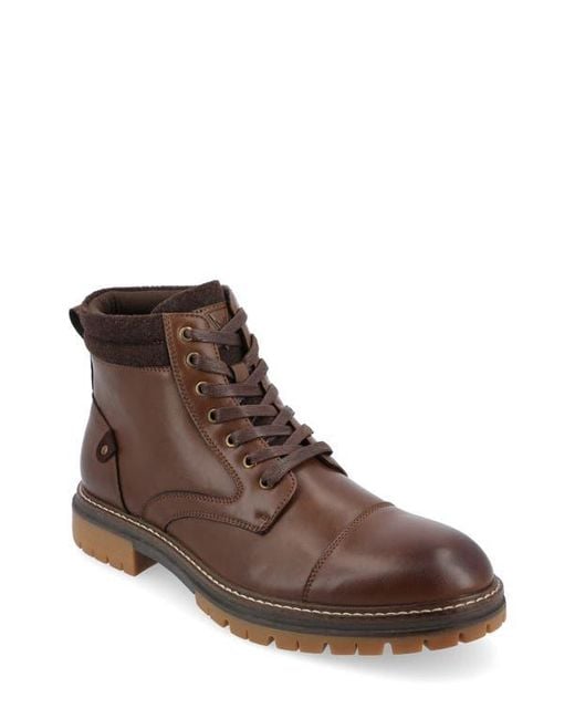 Vance Co. Brown Fegan Cap Toe Boot for men
