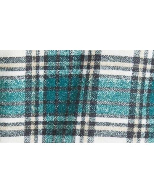 Vero Moda Blue Katrine Buffalo Plaid Brushed Jacket