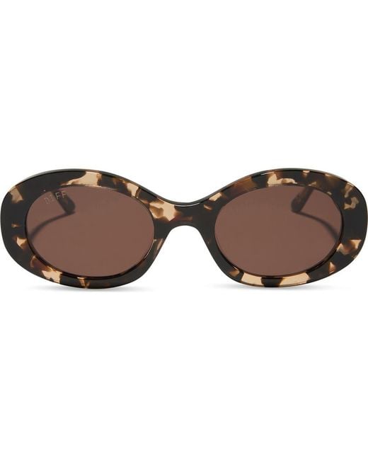 DIFF Brown Lainey 52Mm Oval Sunglasses