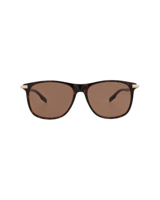 Montblanc Brown 56Mm Rectangular Sunglasses for men