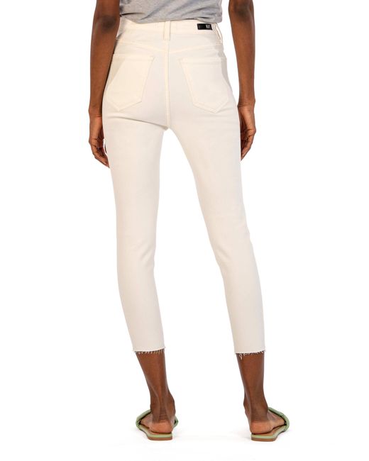 Kut From The Kloth Natural Connie Fab Ab Raw Hem High Waist Crop Skinny Jeans
