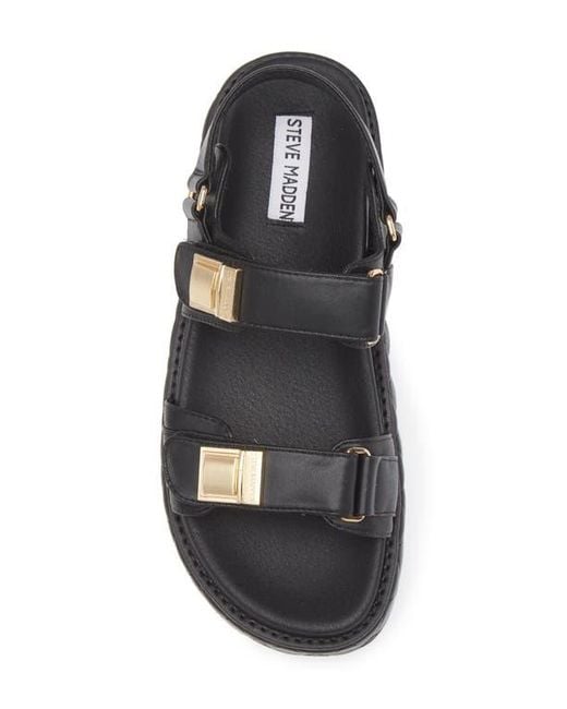 Steve Madden Black Bowie Platform Slingback Sandal