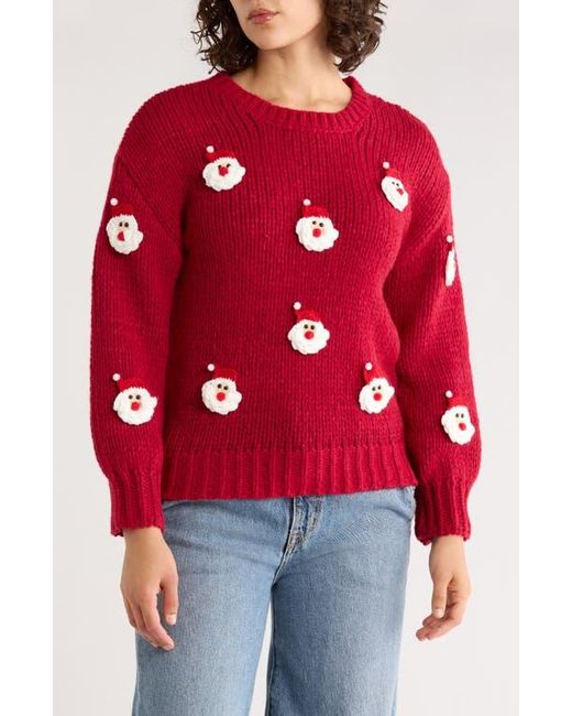 Roffe Accessories Embroidered Santa Claus Sweater