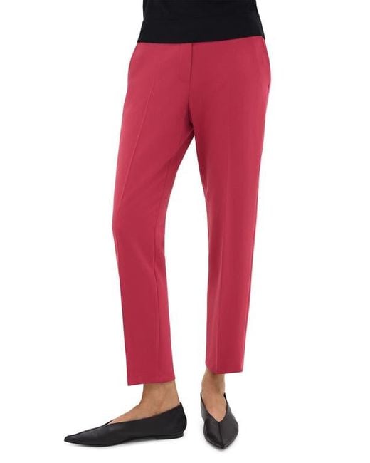 Theory Red Treeca Pull-On Trousers