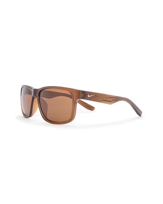 Nike Brown Cruiser 59mm Square Sunglasses for men
