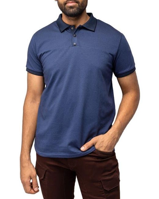 Xray Jeans Blue Piqué Polo for men