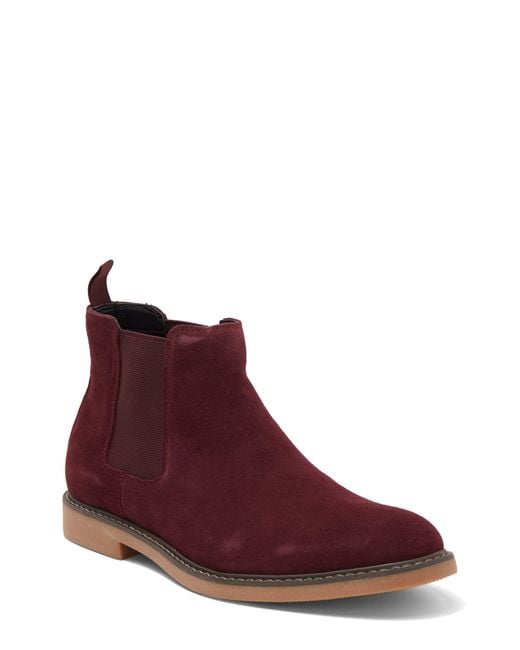 Abound Purple Zane Suede Chelsea Boot In Burgundy At Nordstrom Rack for men