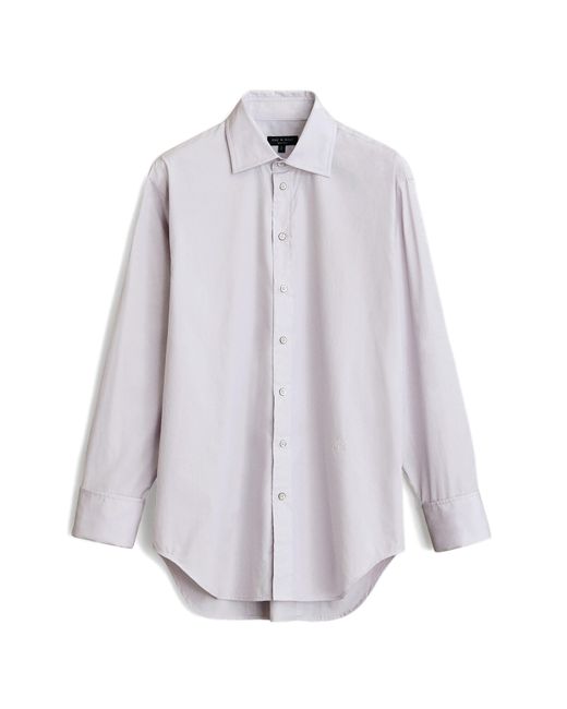 Rag & Bone White Diana Cotton Poplin Button-up Shirt