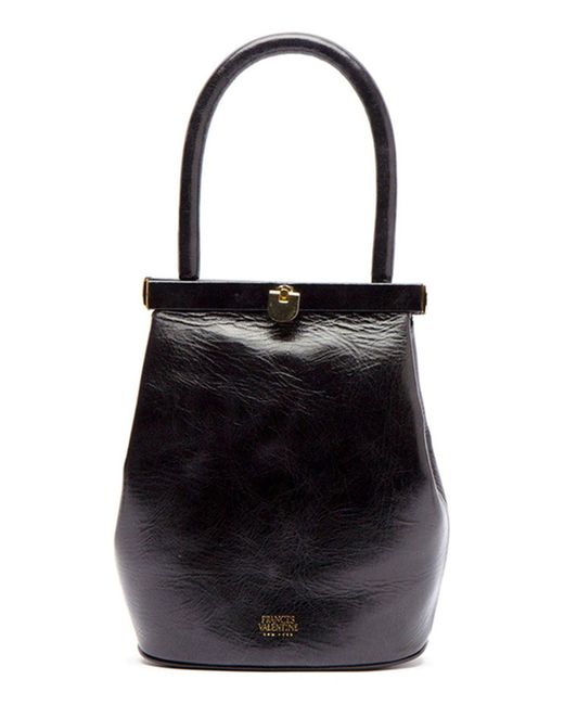 Frances Valentine Delphine Leather Handbag In Black At Nordstrom Rack
