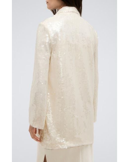 Kenneth Cole Natural Sequin Jacket