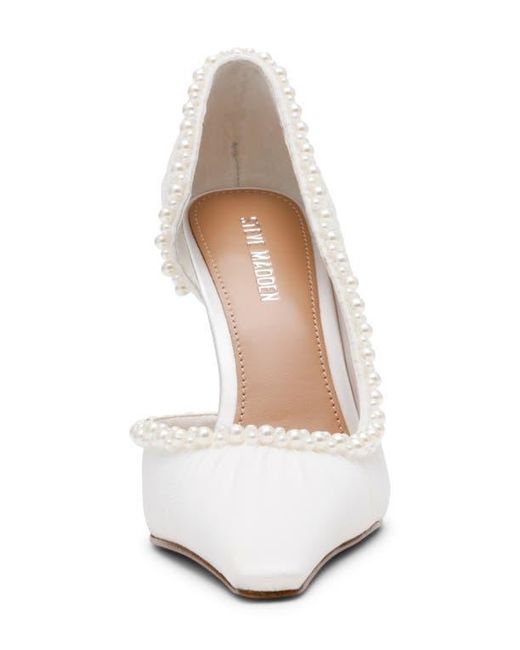 Steve Madden White Elegant Half D'Orsay Pump