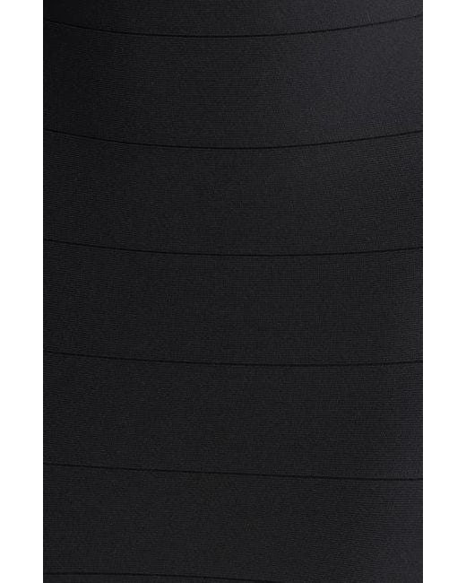 Bebe Black Strapless Bandage Dress