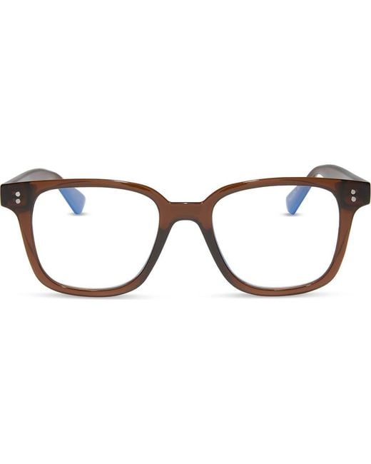 DIFF Brown Paxton Xl Square Reading Glasses for men