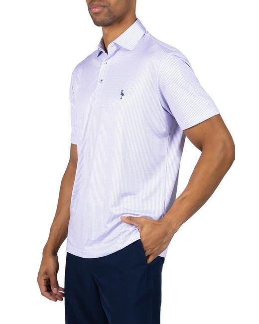 Tailorbyrd White Dots Print Performance Polo for men