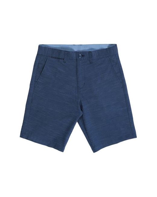 Burnside Blue Hybrid Stretch Shorts for men