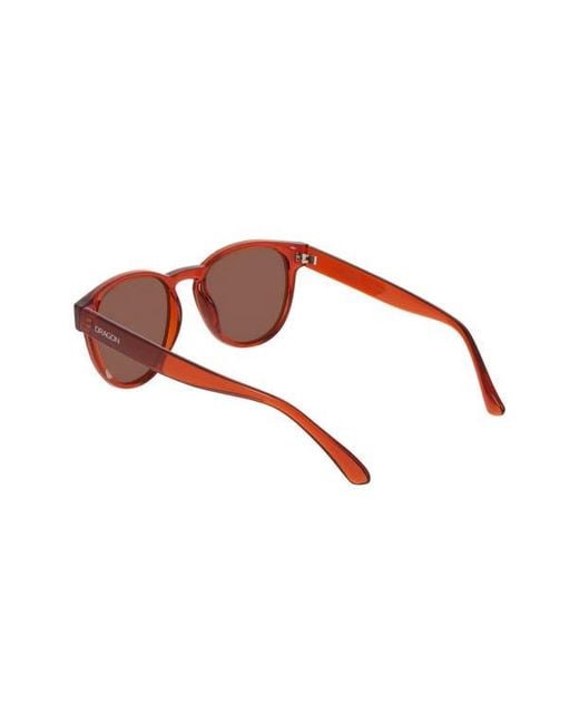 Dragon Brown 53Mm Round Sunglasses