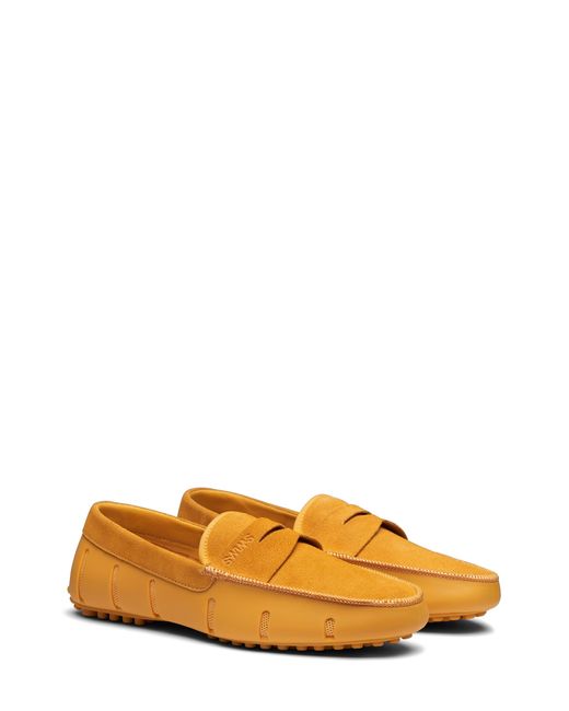 Swims Orange Luxe Lace-up Driving Loafer for men