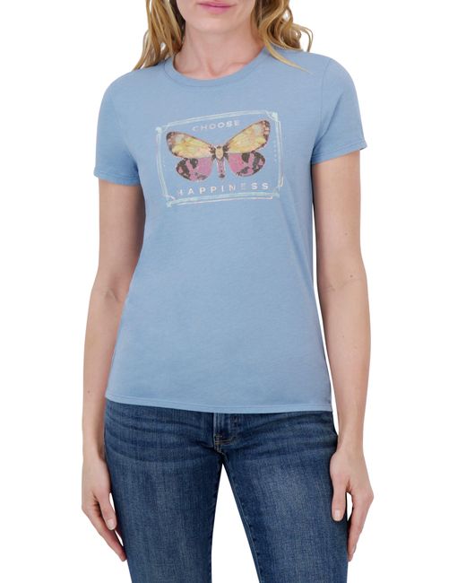 Lucky Brand Blue Choose Happiness Graphic T-shirt