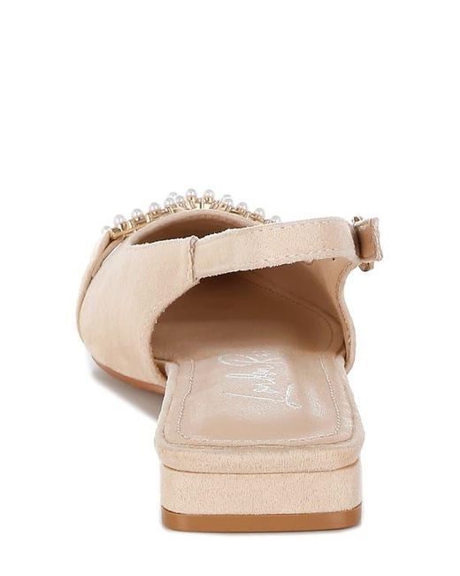 LONDON RAG White Salova Embellished Slingback Pump