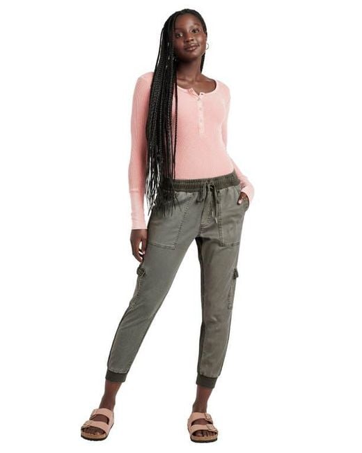 Splendid Gray Jaclyn Drawstring Waist Joggers