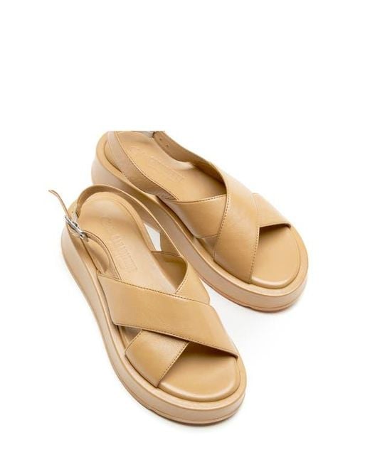 La Canadienne Natural Amour Wedge Platform Sandal