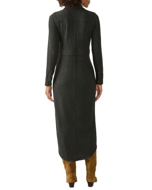 Faherty Brand Black Legend Long Sleeve Shirtdress