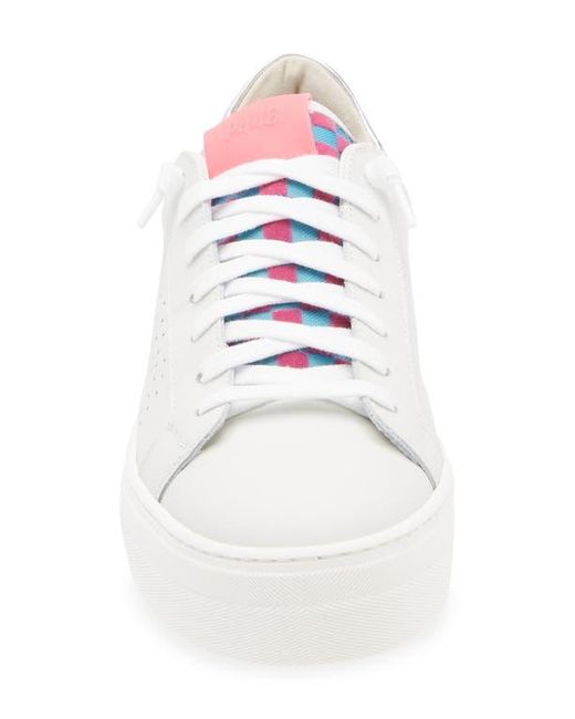 P448 White Thea Platform Sneaker