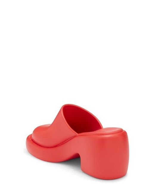 Ferragamo Red Deva Platform Slide Sandal