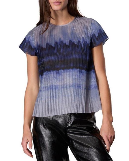 Rag & Bone Blue Hailey Printed Organza Top