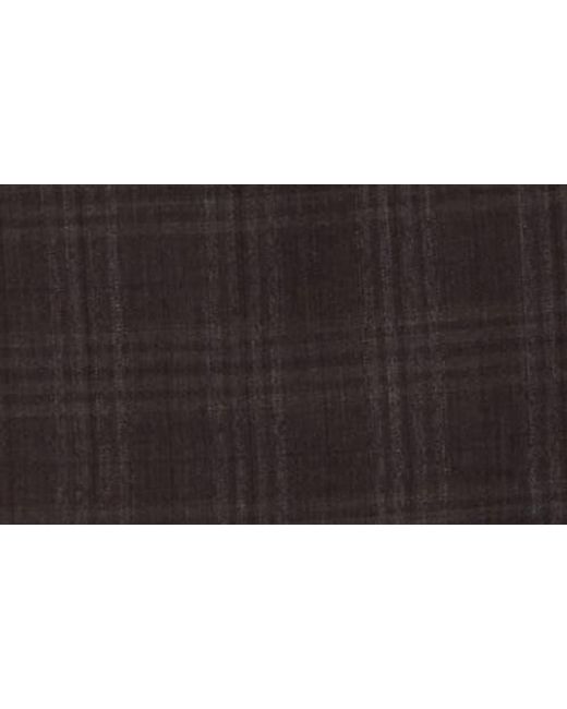 English Laundry Gray Plaid Trim Fit Notch Lapel Wool Blend Two-Piece Suit for men