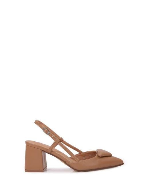 BERNESS Brown Slingback Pump