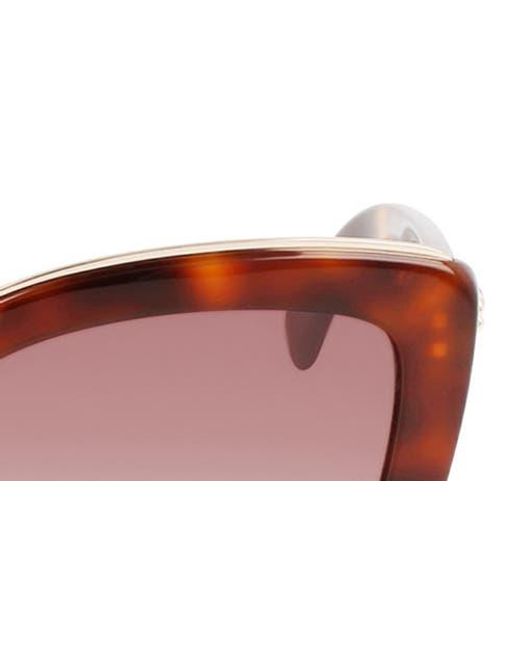 Longchamp Pink Roseau 53Mm Gradient Rectangle Sunglasses