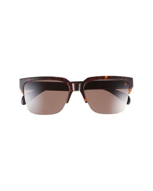 Rag & Bone Brown 58Mm Square Half Rim Sunglasses for men