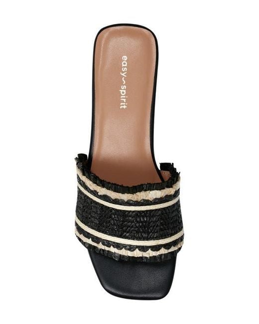 Easy Spirit Black Genia Block Heel Sandal