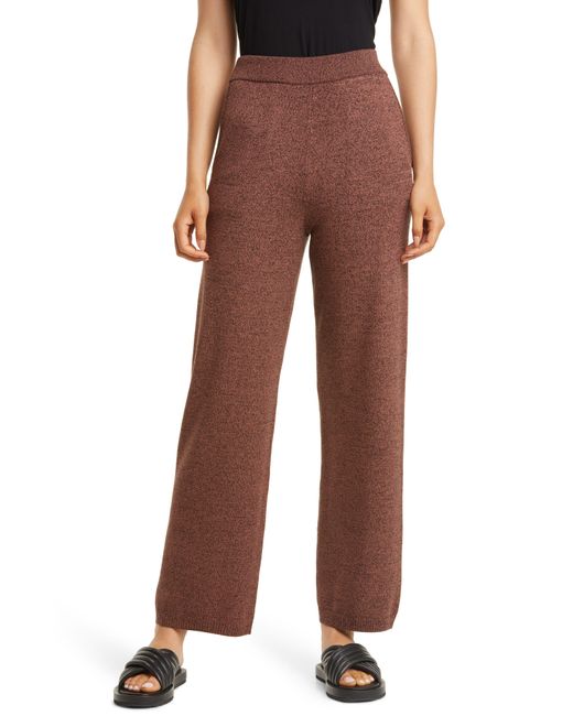 Nordstrom Brown Marled Knit Pull-on Pants