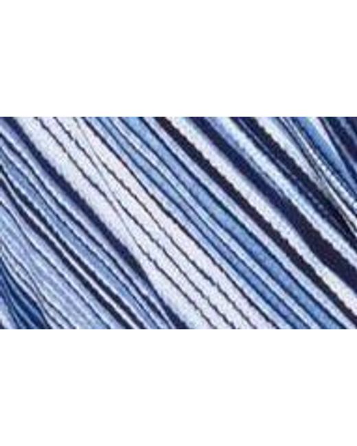 Connected Apparel Blue Tie Waist Capri Jumpsuit