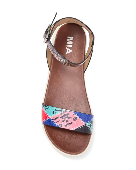 MIA Multicolor Ellen Ankle Strap Platform Sandal