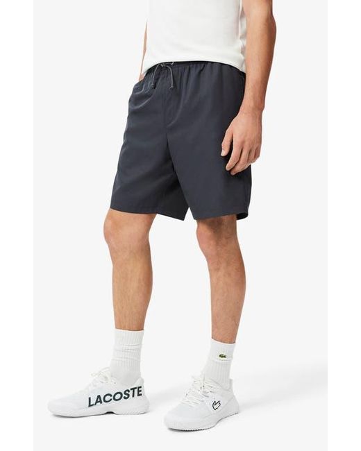 Lacoste Blue 'Sport Diamante' Drawstring Athletic Shorts for men