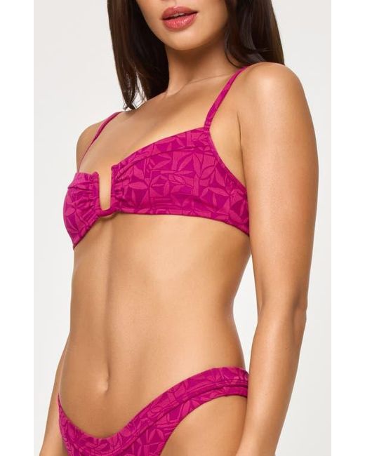 LSPACE Purple Peyton Wired Bikini Top