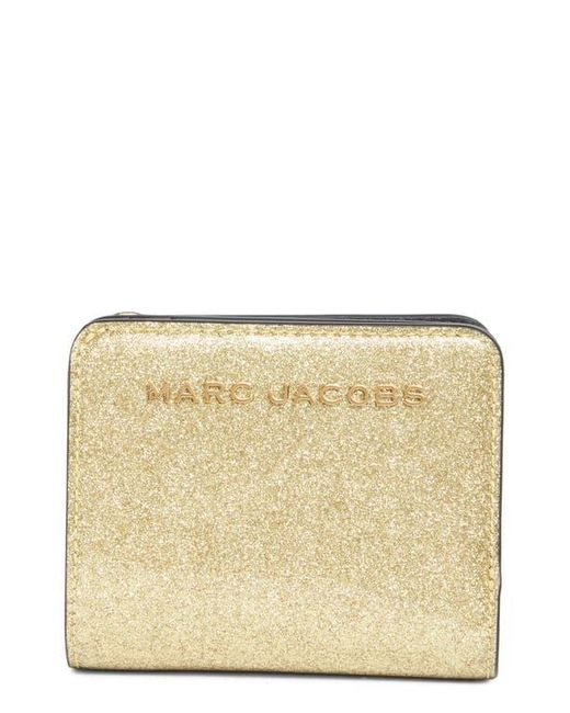 Marc Jacobs Mini Glitter Compact Wallet in Natural | Lyst