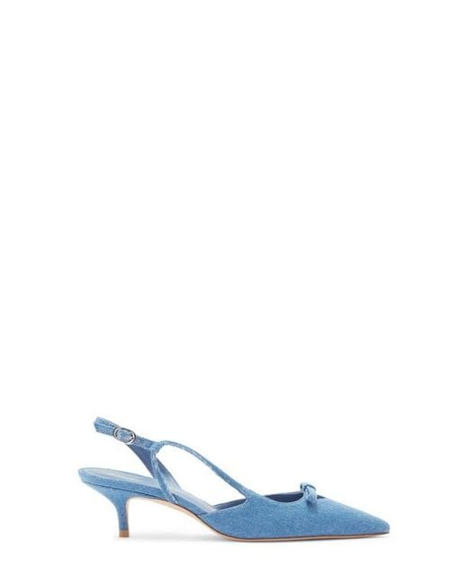 Stuart Weitzman Blue Tully 50 Slingback Pump