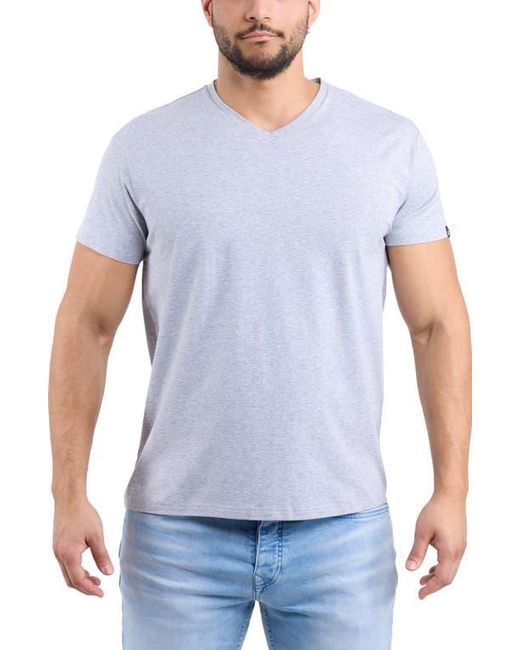 Xray Jeans Blue Soft Cotton-Blend V-Neck Tee for men