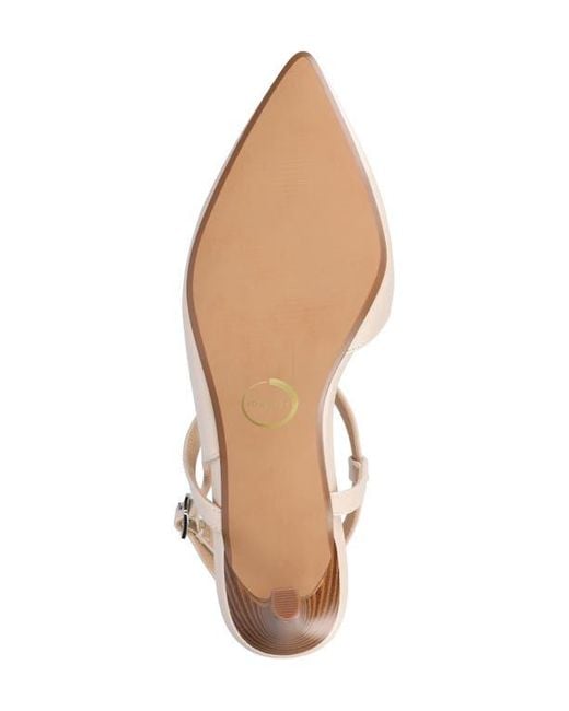 Journee Collection Natural Scipio Pointed Toe Pump