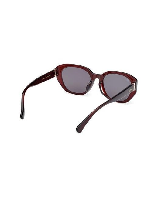 Max Mara Brown 54Mm Round Sunglasses