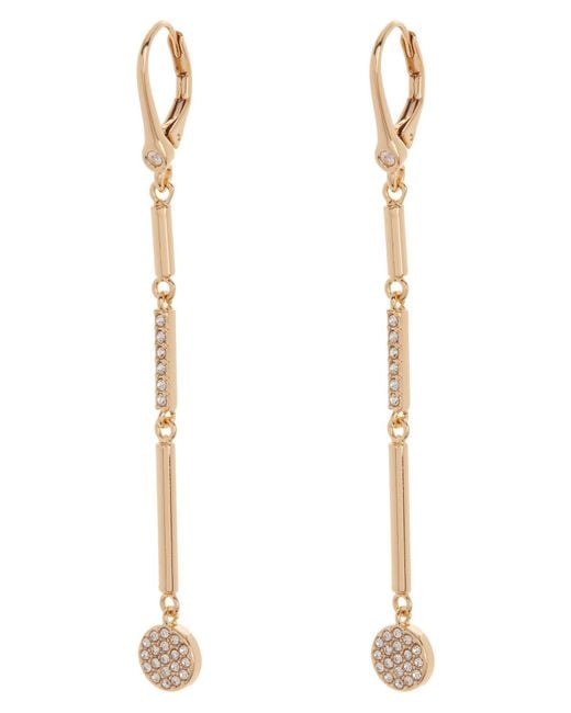 DKNY Crystal Pavé Linear Drop Earrings In Gold/cry At Nordstrom