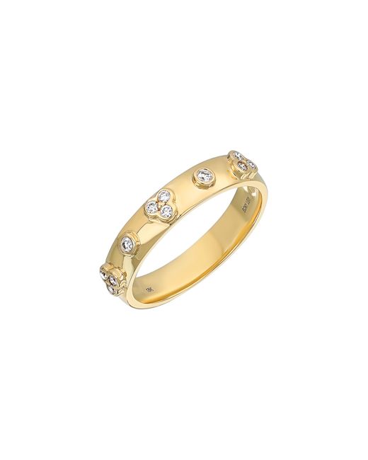 Bony Levy Metallic 18k Gold Diamond Bezel Ring